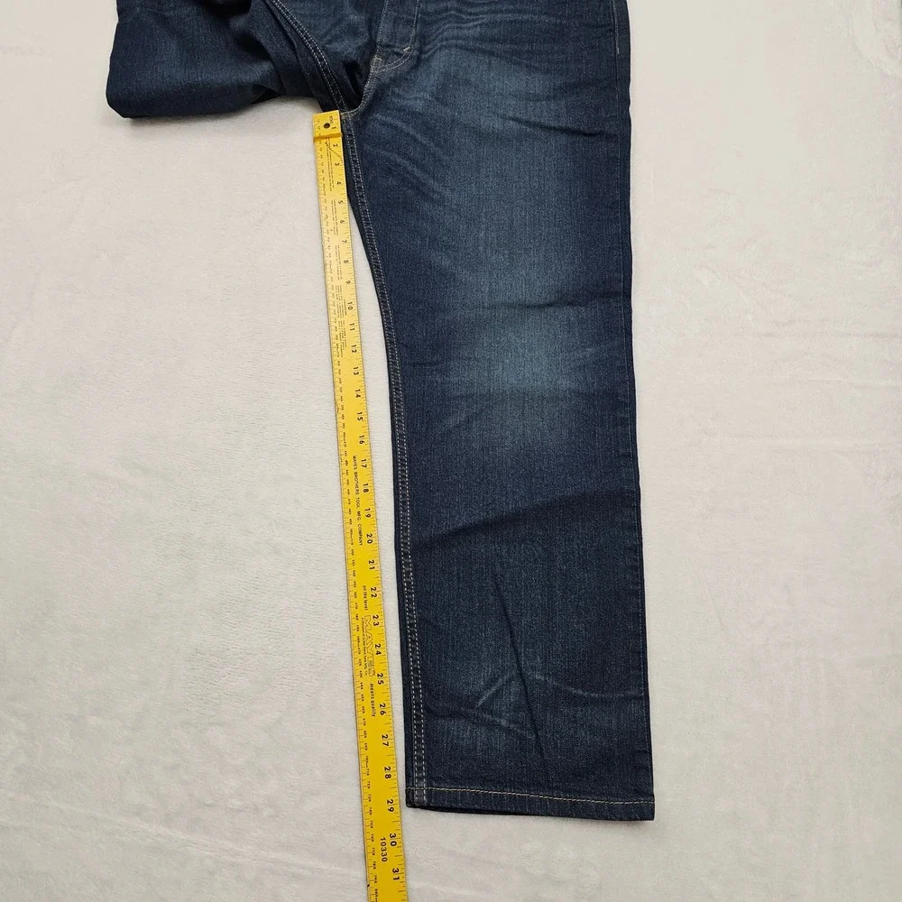NEW Levi's 502 Taper Jeans Mens 40x29 Dark Blue Stretch Regular Fit Denim Casual